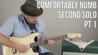 Comfortably Numb Second Solo Guitar Lesson Pt1 David Gilmour [upl. by Justinian]