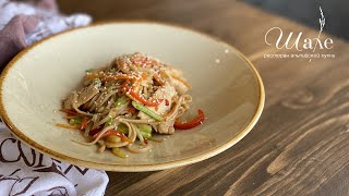 Удон с курицей и овощами Лапша WOK Рецепт [upl. by Ymerej]