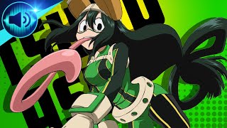 My Hero Academia Tsuyu Asui Tongue Quirk Sound Effect [upl. by Halsy619]