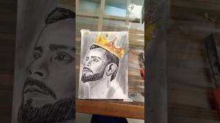 King👑 Kohli Drawing Sketch Virat ✍️❤️Kohlishorts viratkohlidrawingpencilsketch [upl. by Ardie]