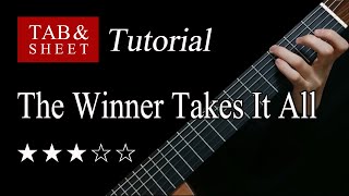 The Winner Takes It All  Fingerstyle Lesson  TAB [upl. by Eibreh140]