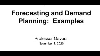 Forecasting and Demand Planning Example [upl. by Lazarus]