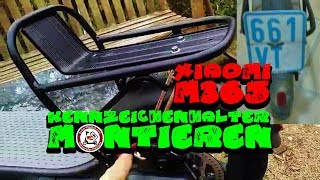 Gepäckträger bzw Kennzeichenhalter montieren Xiaomi M365 🛴 DEUTSCH  GER  ROLLERPLAUSCHCOM 🛴 [upl. by Jude]