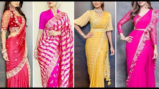 Stylish Blouse Designs For Simple Sarees  Designer Blouse I Latest Blouse Designs [upl. by Mikey800]