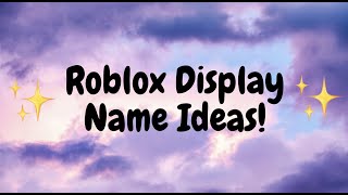 Display name ideas Roblox [upl. by Eachelle]