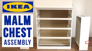 IKEA MALM 4 Chest of Drawers Assembly  IKEA Dressers and Storage Drawers [upl. by Campney]