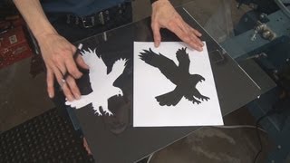 How To Screen Print T Shirts Using Hand Cut Paper Stencils [upl. by Nnyladnarb995]