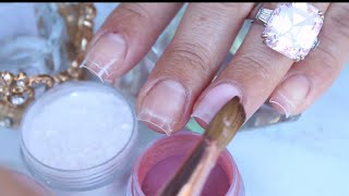 como hacer uñas acrílicas cortas 💅🏼 [upl. by Leslee]