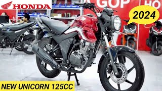 Honda Unicorn 125cc Launched in india  Price  Launch Date  Features New Unicorn 2024 model [upl. by Aurore811]