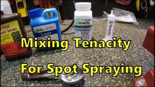 How to Mix Tenacity For Spot Spraying Weeds [upl. by Rubbico218]