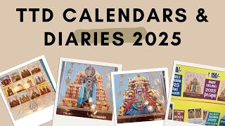 Tirumala Tirupati  All Types of TTD Calendars amp Diary 2025 [upl. by Lledrac]