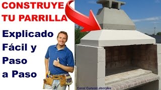 Como hacer una parrilla  Instrucciones para construir un asador quincho [upl. by Aremahs]