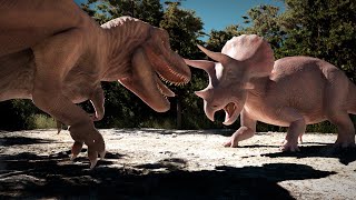 T rex vs Triceratops 3D Animation [upl. by Moina262]