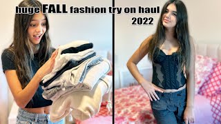 HUGE FALL CLOTHING TRY ON HAUL 2022 Emily and Evelyn [upl. by Nollad]