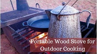 Portable Wood Fire Box or Stove for Outdoor Cooking [upl. by Nameloc]