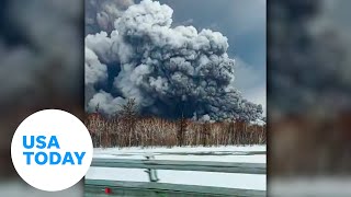 Russia’s Shiveluch volcano on eastern Kamchatka Peninsula erupts  USA TODAY [upl. by Airotahs]