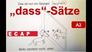 DASSSÄTZE NEBENSÄTZE GRAMMATIK A2 [upl. by Nelyag]