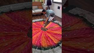 Lehenga Making Process  Make lehenga from Garment  Pink orange Designer Lehenga choli lehengas [upl. by Elene]