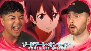 OUR FIRST TIME WATCHING SWORD ART ONLINE  Sword Art Online Episode 1 REACTION  REVIEW [upl. by Eirrehc]