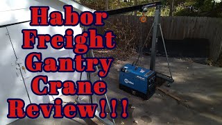 Harbor Freight Gantry Crane Unboxing Assembly amp Review [upl. by Ole]