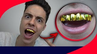 FIZ UMA DENTADURA DE OURO EM CASA  GRILLZ [upl. by Tim]