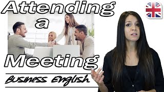 Attending a Meeting in English  Useful Phrases for Meetings  Business English [upl. by Danita443]