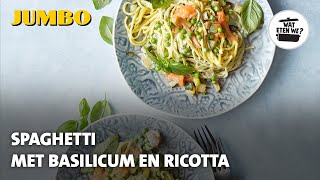 Wat eten we Pasta met basilicumsaus en zalm [upl. by Gerrald]