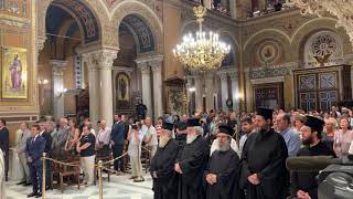 Akathist Hymn in the Metropolitan Cathedral of Athens for Hagia Sophias conversion [upl. by Irving]