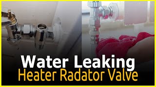 Water is Leaking from the Radiator Heaters Valves Solution Valve Dripping Water [upl. by Munster]