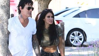 Motley Crue Founder Tommy Lee And Brittany Furlan In Calabasas [upl. by Ueik844]