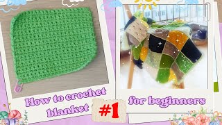 How To Crochet Blanket For Beginners  Part 1 1 crochet crochetblanket [upl. by Ahsinot]