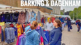 London walking in Barking and Dagenham Town Center  Barking open Market  Unseen London 4k HDR [upl. by Conall842]