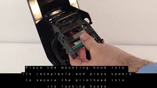 Zebra ZC100 Card Printer  How to Replace the Printhead [upl. by Eiramanad646]