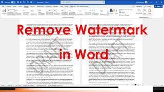 How to remove watermark DRAFT CONFIDENTIAL SAMPLE DO NOT COPY in a Word document [upl. by Klaus603]