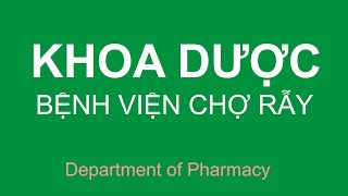 Giới thiệu Khoa Dược BVCR [upl. by Rhett]