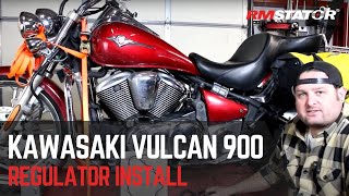 RMSTATOR Kawasaki Vulcan 900 Stator Regulator Install How To [upl. by Zedecrem455]