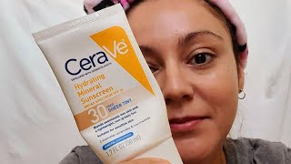 Cerave Hydrating mineral sheer tint sunscreen spf 30 review [upl. by Ahsiliw320]