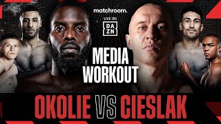 Lawrence Okolie vs Michal Cieslak Plus Undercard Media Workout [upl. by Elleret]