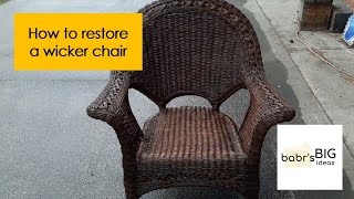 wicker chair restoration [upl. by Enitsyrhc]