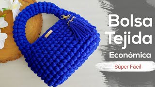 🔥BOLSA en TENDENCIA  TEJIDA a CROCHET  ECONOMICA Y SUPER FACIL [upl. by Ntsud]