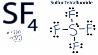 SF4 Lewis Structure How to Draw the Lewis Structure for SF4 [upl. by Stearne12]