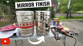 Sanding and Polishing Stainless Steel Keg to a Mirror Finish 4K Part 1 HERMS Build [upl. by Pachston350]