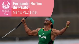 Fernando Rufino de Paulo Powers to Gold  Mens VL2 Canoe Final  Tokyo 2020 Paralympic Games [upl. by Anemolihp928]