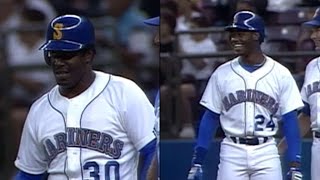 KCSEA Griffey Sr Jr hit backtoback singles [upl. by Adeirf]