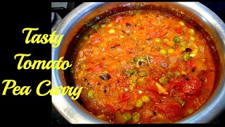 Tomato Green Pea curry  Matar ki sabji  peas masala curry Pea Tomato curry  cook with rama [upl. by Asseniv870]