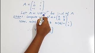 Singular Value Decomposition SVD Problem  Full Explanation [upl. by Yeldar]