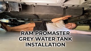 Custom Molded Grey Water Tank for RAM Promaster Van  Installation [upl. by Alleyn]