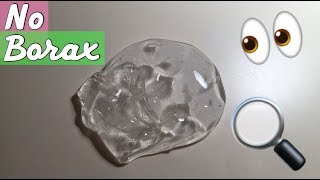 HOW TO MAKE CLEAR SLIME WITH CONTACT LENS SOLUTION NO BORAXBORAX SUBSTITUTE [upl. by Mohorva]