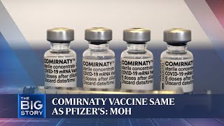 Comirnaty and Pfizer vaccines – only difference is the label  THE BIG STORY [upl. by Yeblehs226]