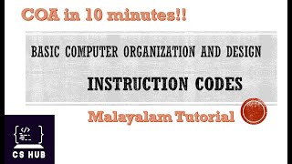 Instruction Codes  Computer Organization and Design [upl. by Mireielle]